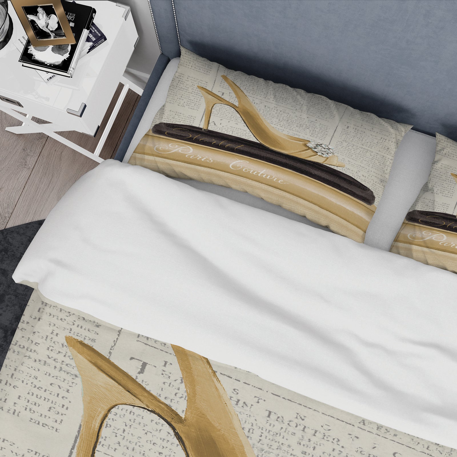 Gold Fashion High Hells I - Glam Duvet Cover Set