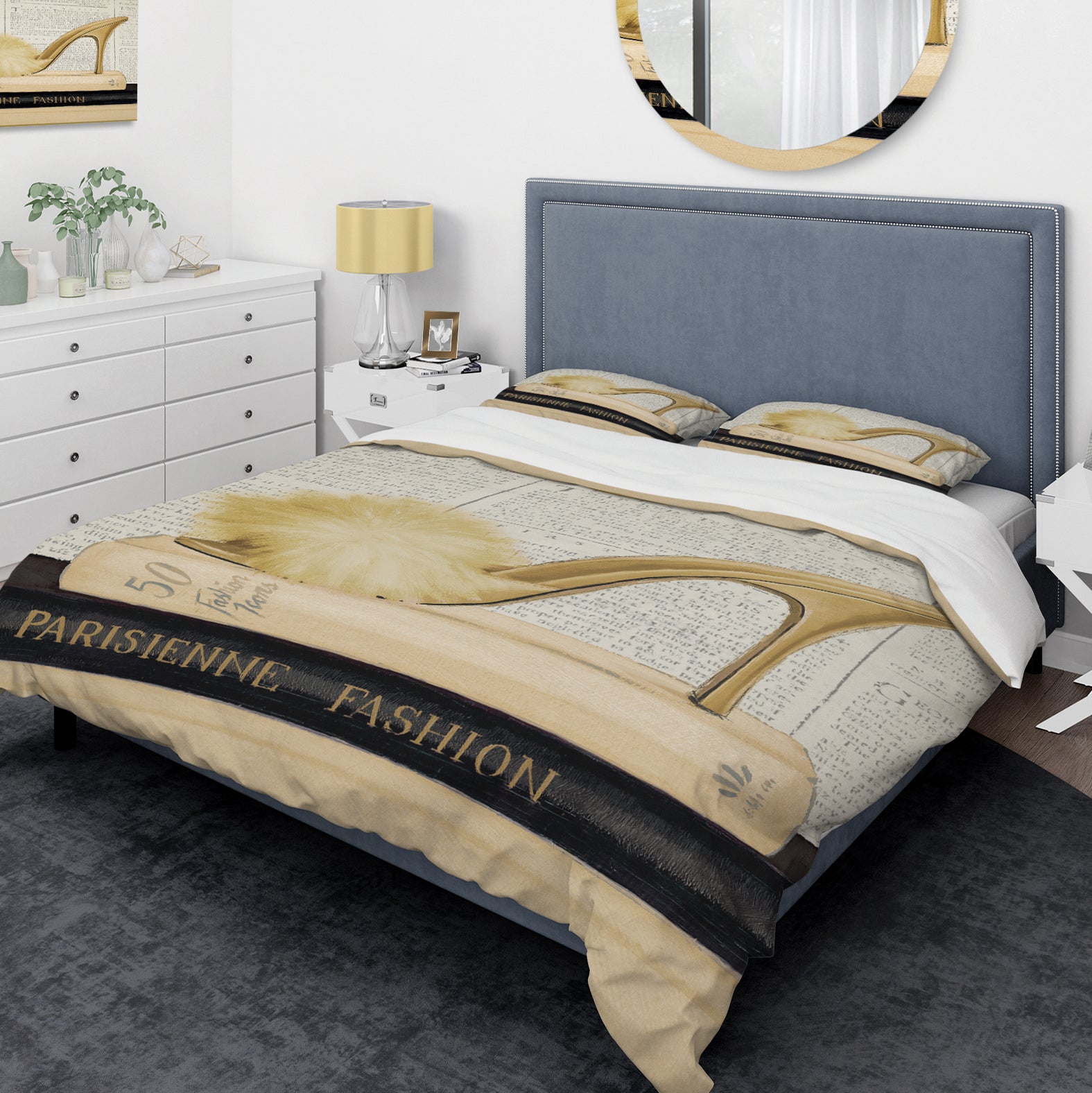 Gold Fashion High Hells II - Glam Duvet Cover Set