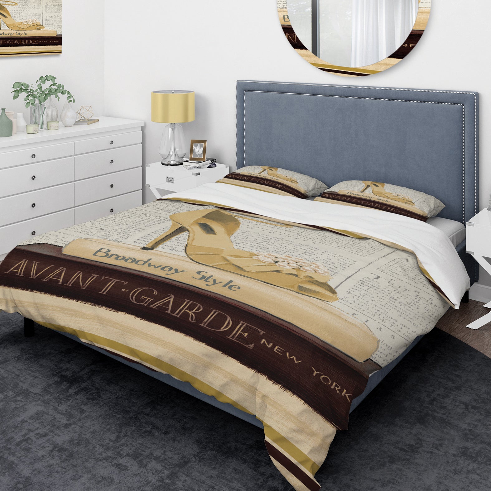 Gold Fashion High Hells III - Glam Duvet Cover Set