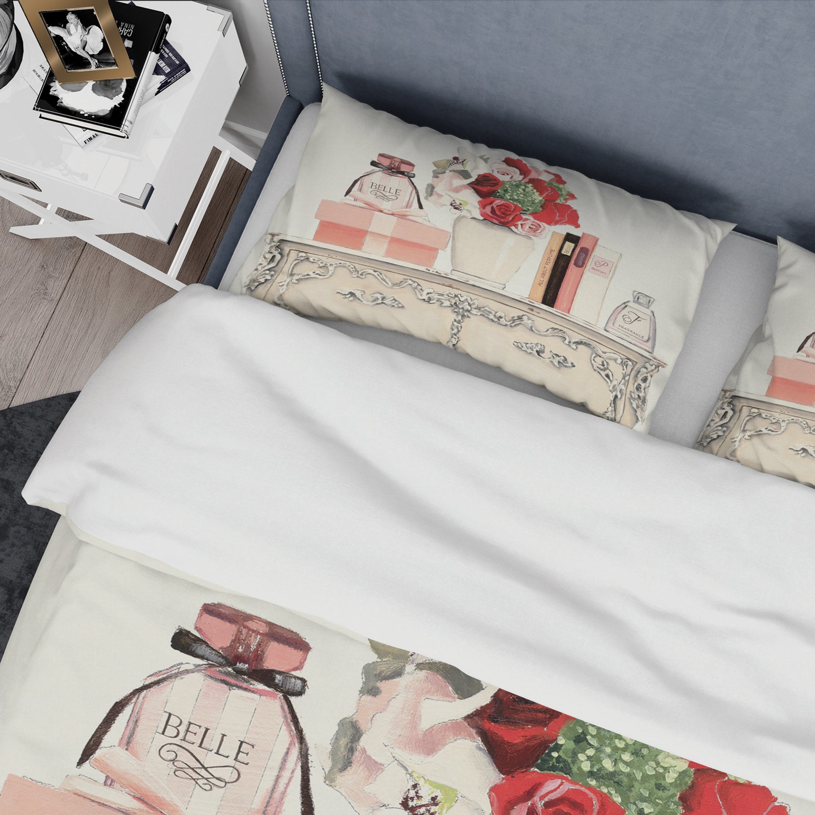Roses, Fragrance and Glamorous Belle Parfum - Glam Duvet Cover Set