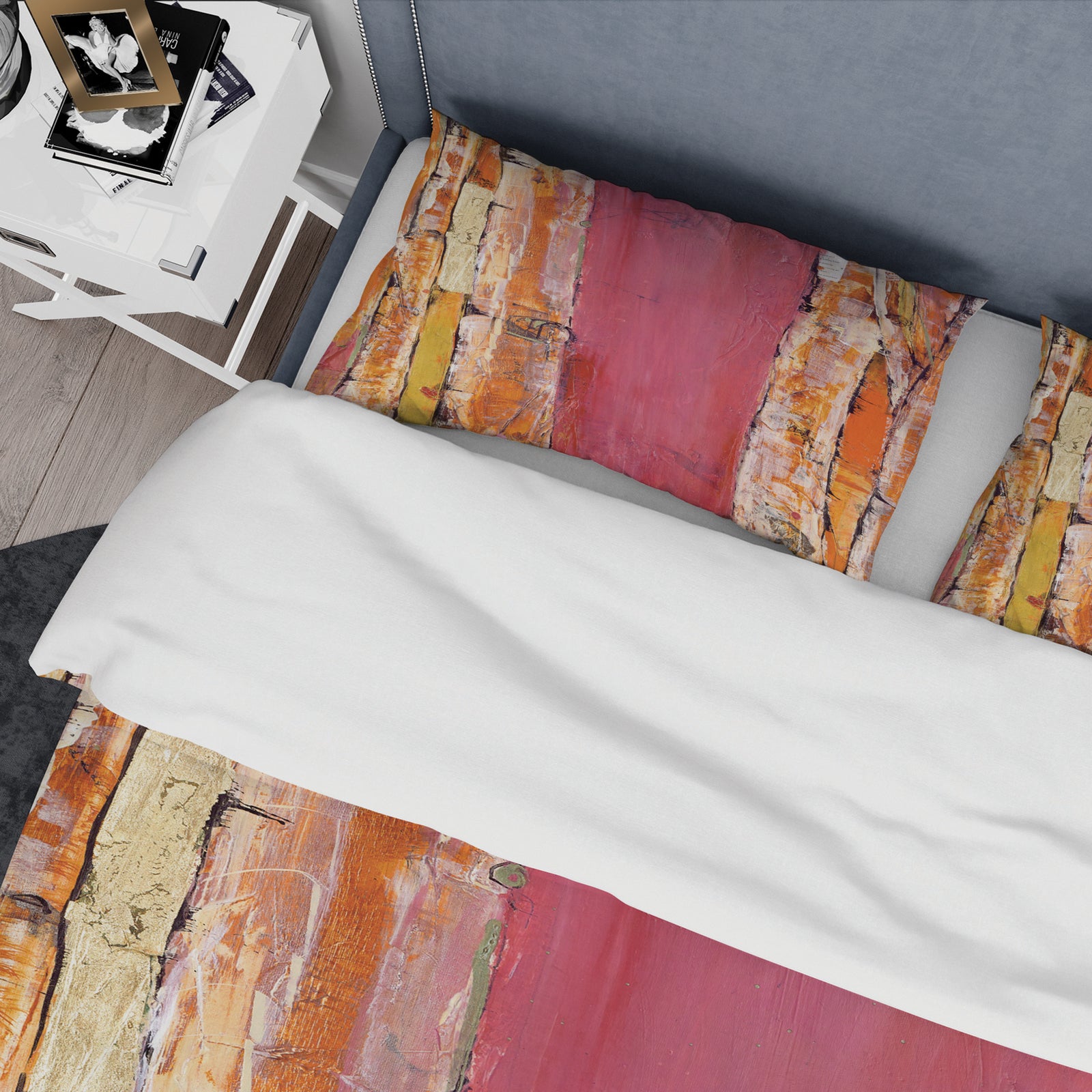 Glamorous Composition of Red and Gold - Glam Duvet Cover Set