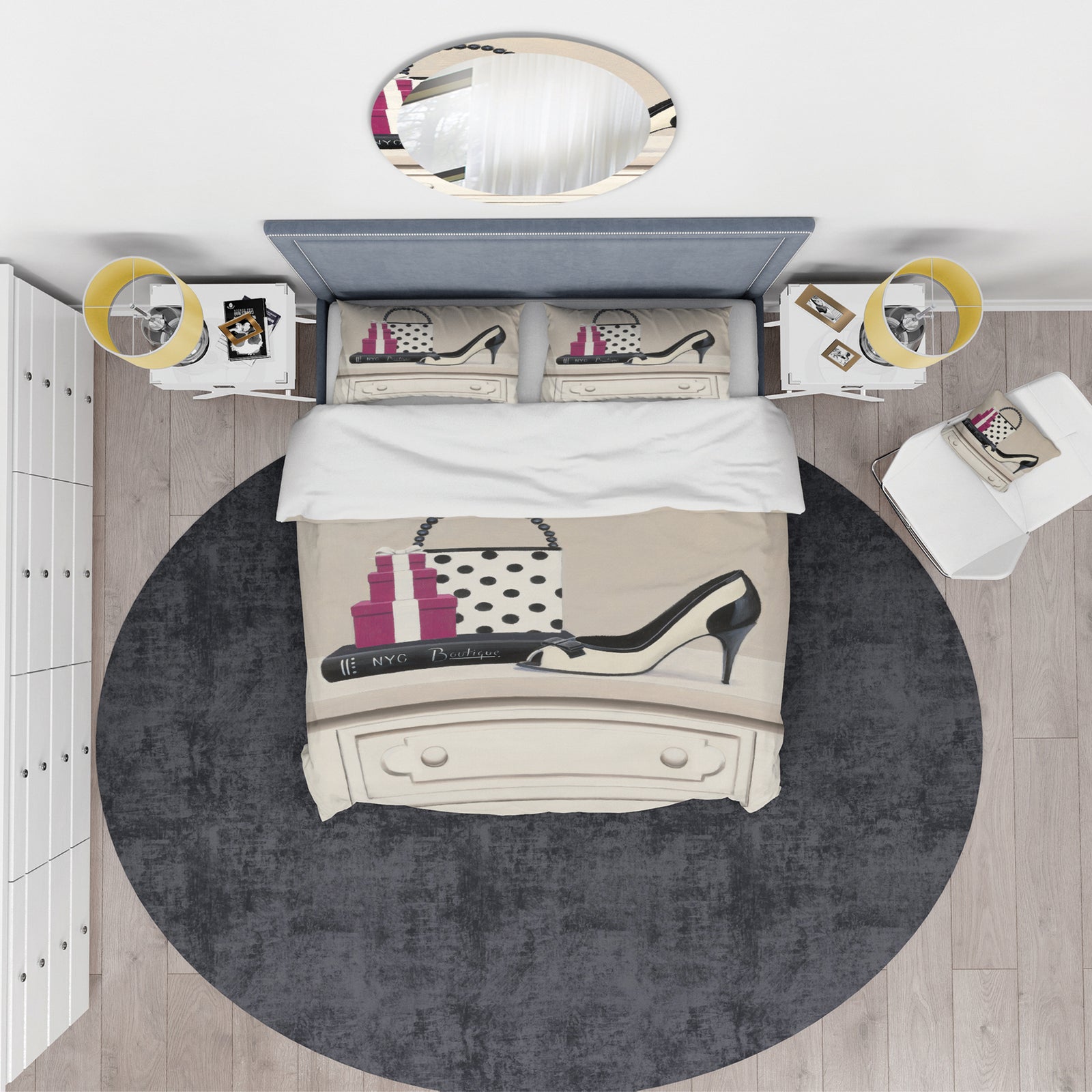 Fashion Stiletto and Glamorous Polka Purse - Glam Duvet Cover Set