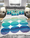 Circle Abstract Blue Colorfields II - Geometric Duvet Cover Set