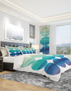 Circle Abstract Blue Colorfields II - Geometric Duvet Cover Set