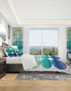 Circle Abstract Blue Colorfields II - Geometric Duvet Cover Set