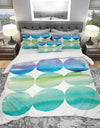 Circle Abstract Blue Colorfields III - Geometric Duvet Cover Set