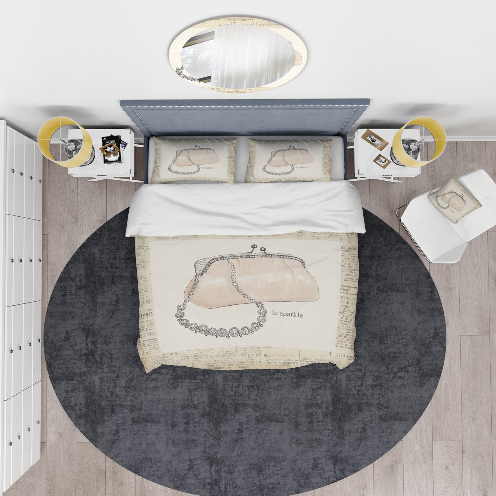 Glamorous Sparkle Purse I - Glam Duvet Cover Set