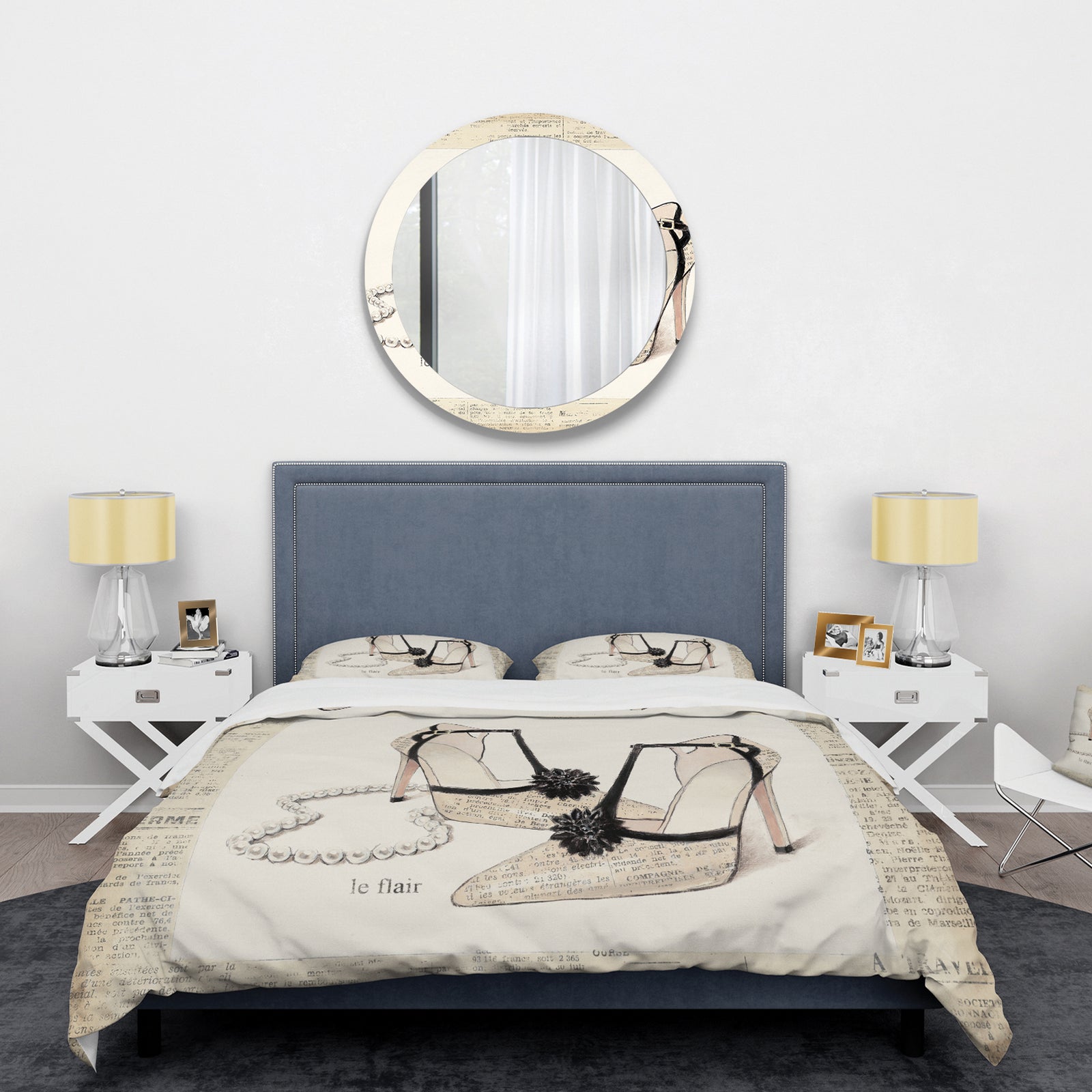 Glamorous Black Diamond Stiletto II - Glam Duvet Cover Set