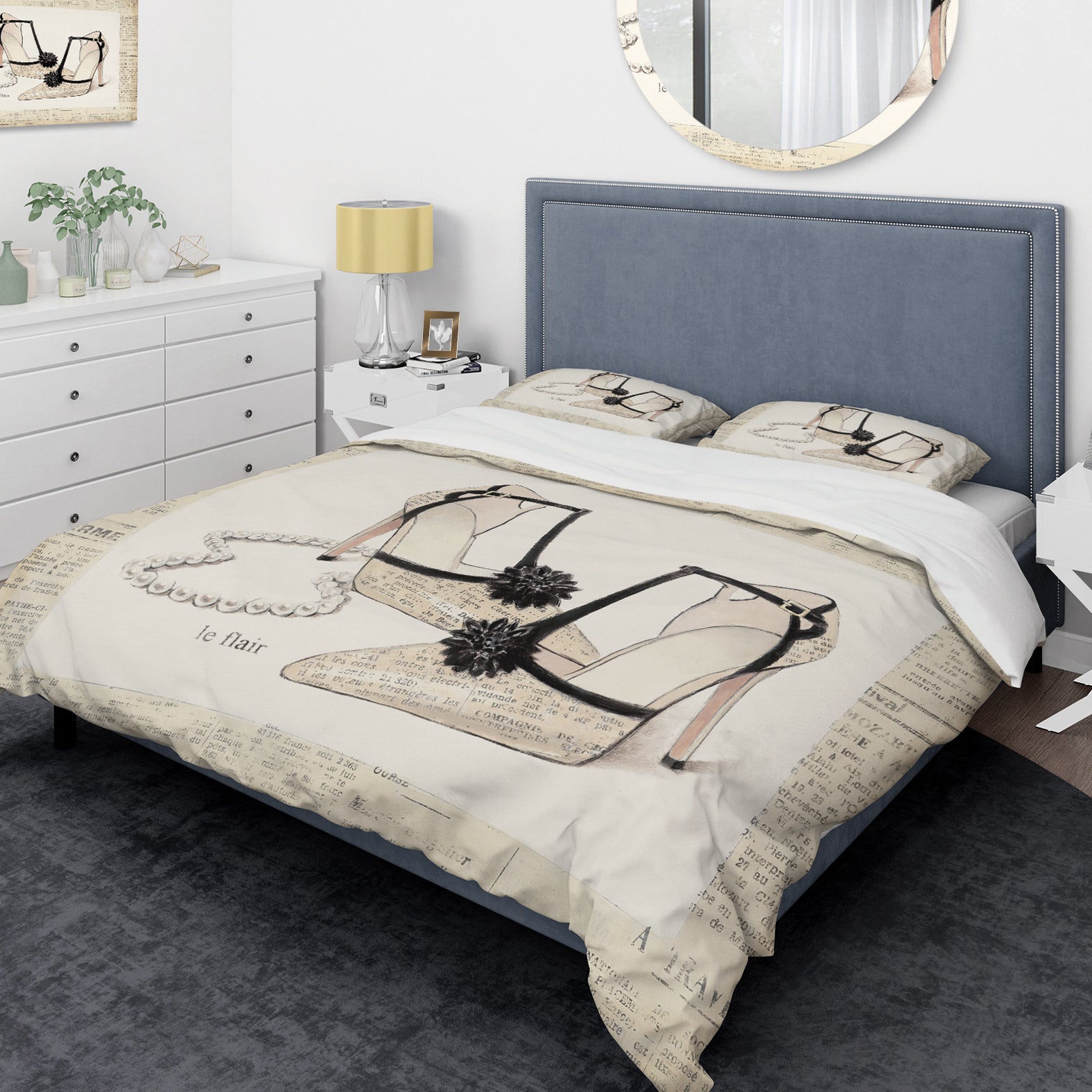 Glamorous Black Diamond Stiletto II - Glam Duvet Cover Set