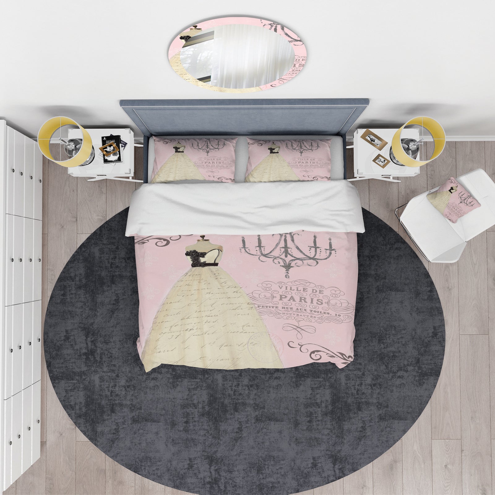 French chandeliers Couture II - Glam Duvet Cover Set