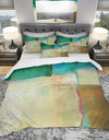 Abstract Impression of Watercolour Blue and Yellow - Geometric Duvet Cover Set