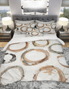 Geometric Circle Natural Balance I - Geometric Duvet Cover Set