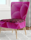 Dark Pink Abstract Flower Petals - Upholstered Floral Accent Chair