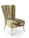 Architectural Detail Of Paris In Winter - Upholstered Mid-Century Accent Chair