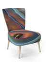 Abstract Mineral Texture - Upholstered Mid-Century Accent Chair