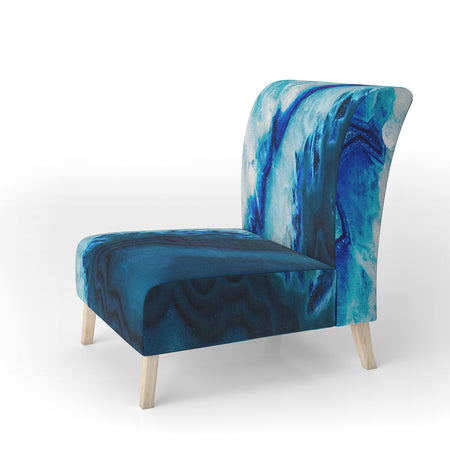 Brazilian Thunder Egg - Upholstered Mid-Century Accent Chair