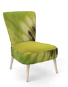 Green Kiwi Seeds And Inside Pattern - Upholstered Contemporary Accent Chair