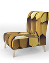 Golden Honeycomb - Upholstered Mid-Century Accent Chair