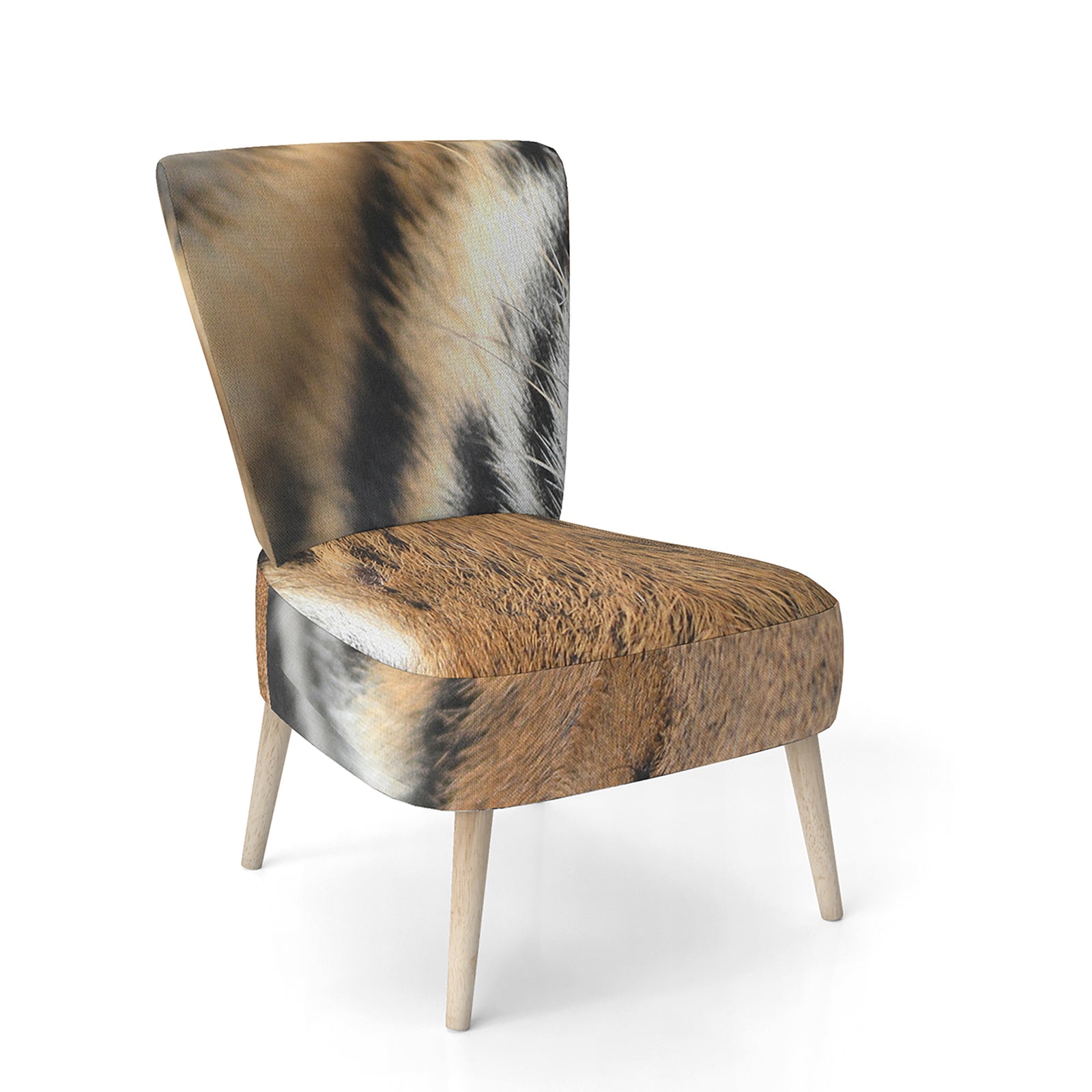 Bengal Tiger Eyes - Upholstered Modern Accent Chair