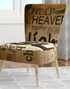 Jesus Word Cloud In Grunge Background - Upholstered Religiouscontemporary Accent Chair