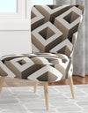 Boxes Illustration - Upholstered Scandinavian Accent Chair