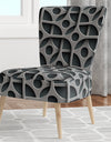 Squares Pattern - Upholstered Scandinavian Accent Chair