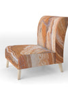 Marbled Detail Of Colourful Rock - Upholstered Mid-Century Accent Chair