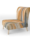 Segment Layers Of Marbled Rock - Upholstered Mid-Century Accent Chair