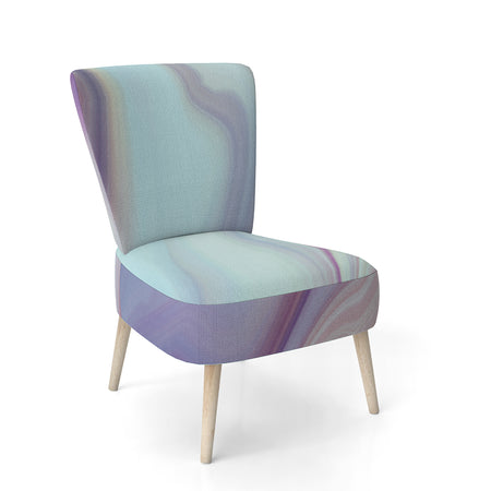 Marbled Liquid Agate Colours - Upholstered Modern Accent Chair
