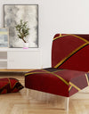 Yellow Triangulars Over Shades Of Red - Upholstered Modern Accent Chair