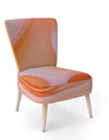 Mineral Orange Agate - Upholstered Mid-Century Accent Chair