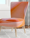 Mineral Orange Agate - Upholstered Mid-Century Accent Chair