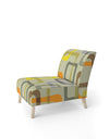 Retro Square Design VII - Upholstered Mid-Century Accent Chair