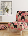 Retro Geometric Design XI - Upholstered Mid-Century Accent Chair