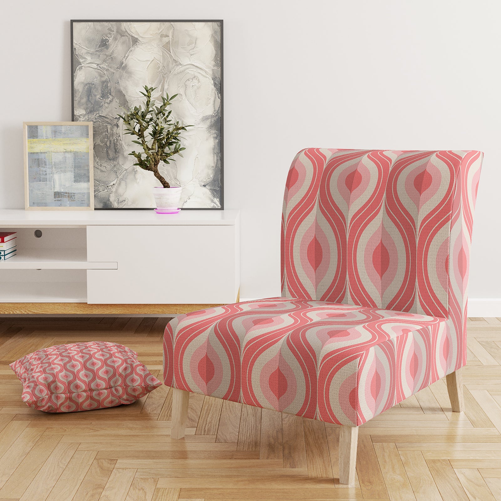 Retro Drop Design I - Upholstered Mid-Century Accent Chair
