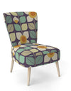 Botanical Retro Design III - Upholstered Mid-Century Accent Chair