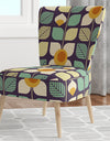 Botanical Retro Design III - Upholstered Mid-Century Accent Chair