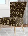 Floral Retro Pattern II - Upholstered Mid-Century Accent Chair