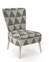 Triangular Retro Design VIII - Upholstered Mid-Century Accent Chair