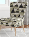 Triangular Retro Design VIII - Upholstered Mid-Century Accent Chair