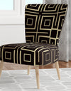 Golden Luxury Metallic Geometrics XII - Upholstered Mid-Century Accent Chair
