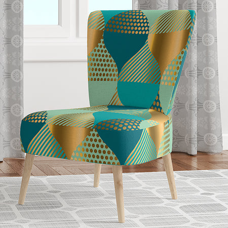 Luxury Retro Drops II - Upholstered Mid-Century Accent Chair