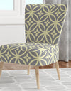 Retro Ornamental Pattern II - Upholstered Mid-Century Accent Chair