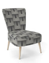 Mimimal Black And White Design I - Upholstered Mid-Century Accent Chair