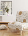 Circular Retro Design - Upholstered Mid-Century Accent Chair