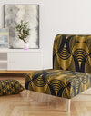 Deco Style Modern Pattern - Upholstered Mid-Century Accent Chair