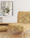 Golden Clouds In The Sky - Upholstered Mid-Century Accent Chair