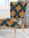 Abstract Retro Design III - Upholstered Mid-Century Accent Chair