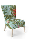 Tropical Foliage II - Upholstered Mid-Century Accent Chair