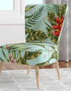 Tropical Foliage II - Upholstered Mid-Century Accent Chair